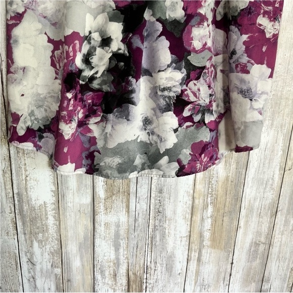 Calvin Klein Purple Floral Blouse - Picture 3 of 5
